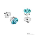 2 Carat Fancy Blue Pure Brilliance Earring Made with Swarovski Zirconia